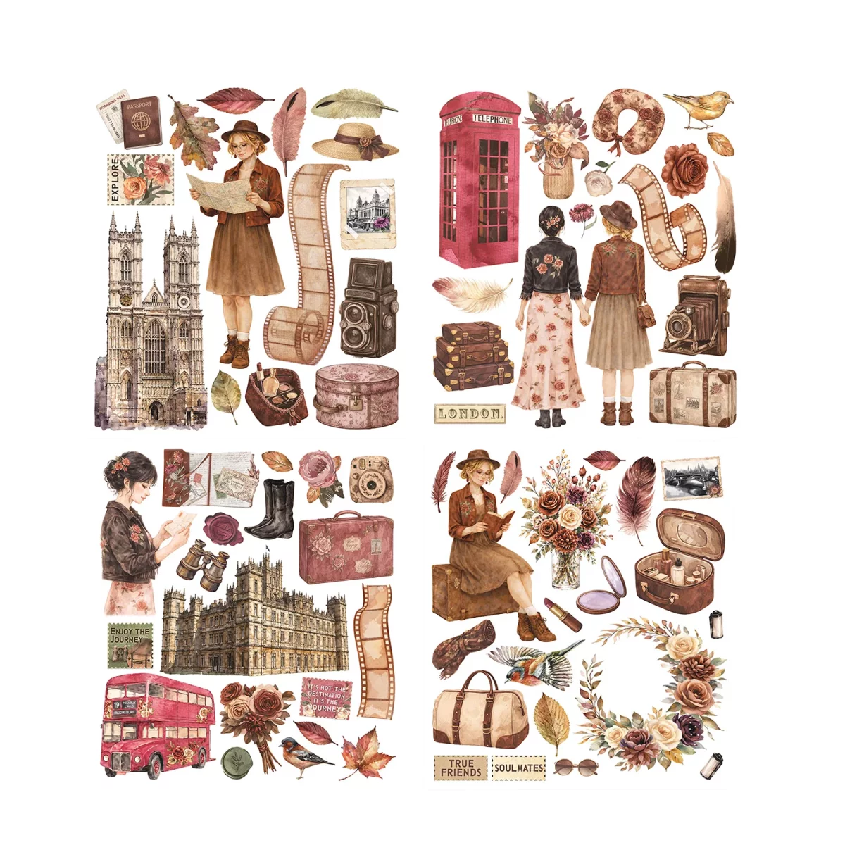 Artikelbild 2 des Artikels “Stamperia Rub On Transferfolien - Our Way, 6 Blatt XL “
