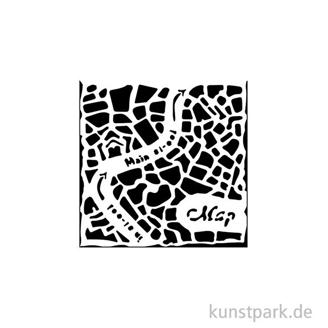 Artikelbild 2 des Artikels “Stamperia Schablone - Art of Travelling Street Map, 12 x 12 cm “
