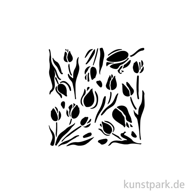 Artikelbild 2 des Artikels “Stamperia Schablone - Art of Travelling Tulips, 12 x 12 cm “