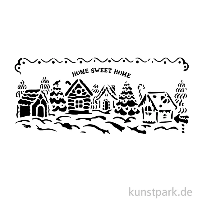 Artikelbild 2 des Artikels “Stamperia Schablone - Candy Christmas Village, 12 x 25 cm “