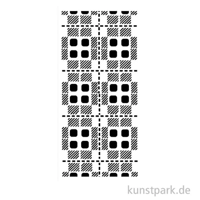 Artikelbild 2 des Artikels “Stamperia Schablone - Gear up for Christmas Fabric Pattern, 12 x 25 cm “