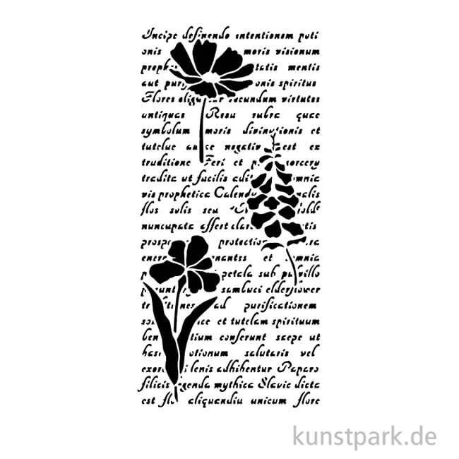 Artikelbild 2 des Artikels “Stamperia Schablone - Herbarium Silvae Letter Flowers, 12 x 25 cm “