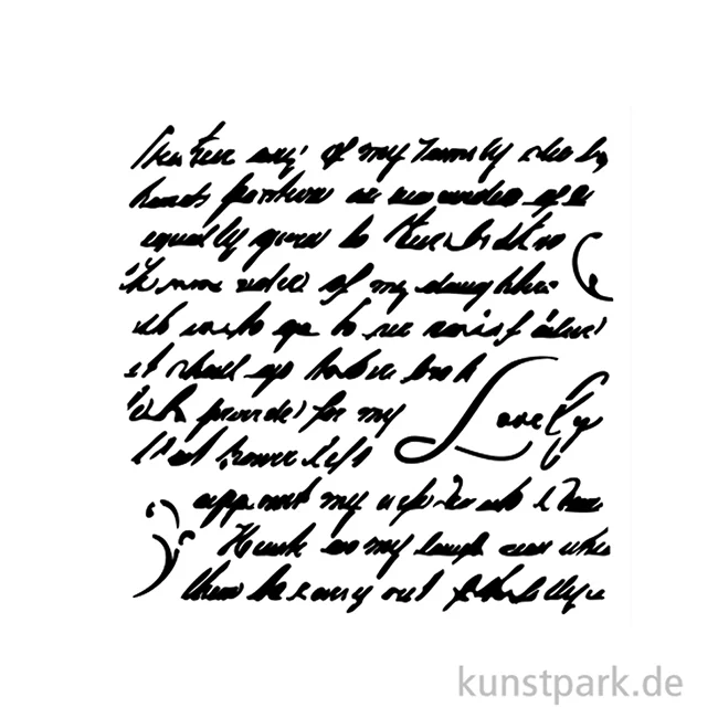 Artikelbild 2 des Artikels “Stamperia Schablone - Masquerade Handwriting, 12 x 12 cm “