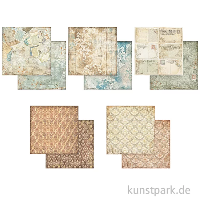 Artikelbild 2 des Artikels “Stamperia Scrapbooking Pad - Alterego Backgrounds, 20,3 x 20,3 cm “