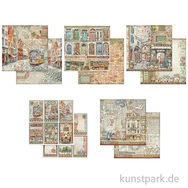 Artikelbild 2 des Artikels “Stamperia Scrapbooking Pad - Art of Travelling, 30,5 x 30,5 cm “