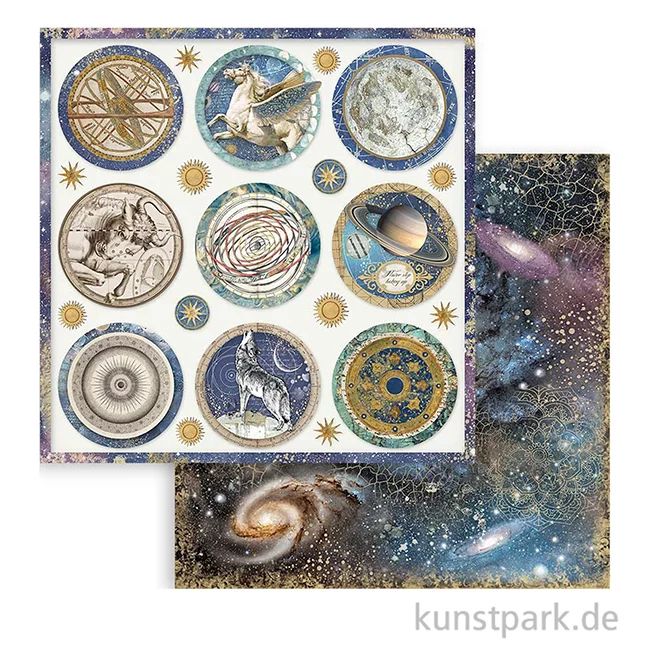 Artikelbild 2 des Artikels “Stamperia Scrapbooking Pad - Cosmos Infinity 20,3 x 20,3 cm “