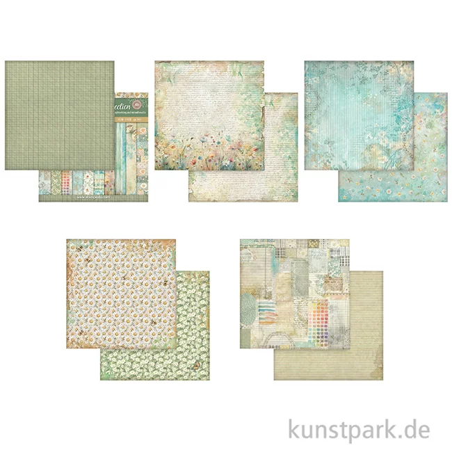 Artikelbild 2 des Artikels “Stamperia Scrapbooking Pad - Daisy Art Backgrounds, 20,3 x 20,3 cm “