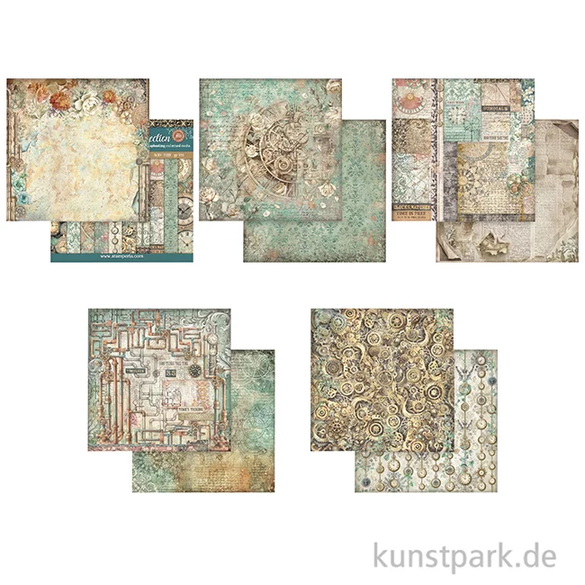 Artikelbild 2 des Artikels “Stamperia Scrapbooking Pad - Gardens of Time Backgrounds, 20,3 cm “