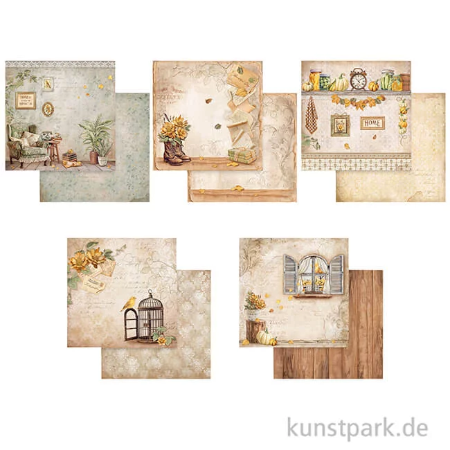 Artikelbild 2 des Artikels “Stamperia Scrapbooking Pad - Golden Harmony, 20,3 x 20,3 cm “