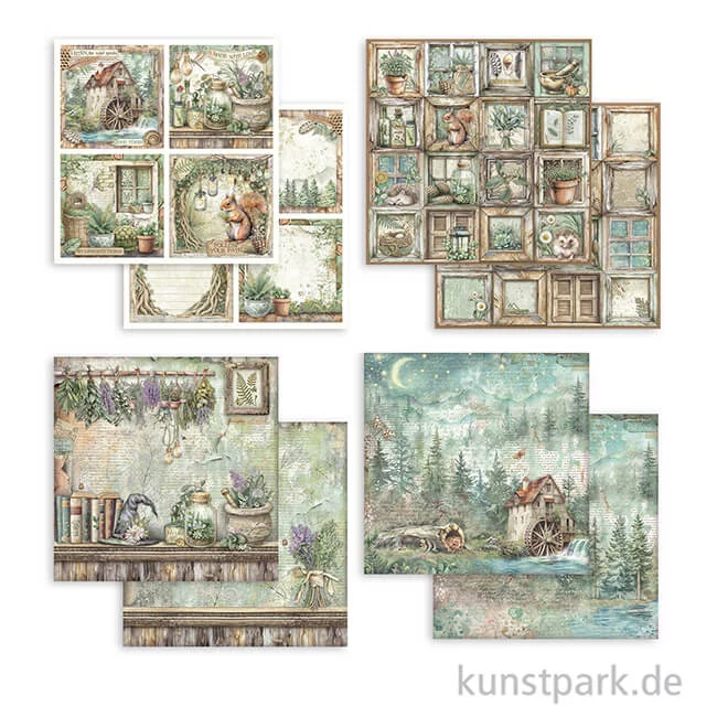 Artikelbild 2 des Artikels “Stamperia Scrapbooking Pad - Herbarium Silvae, 30,5 x 30,5 cm “