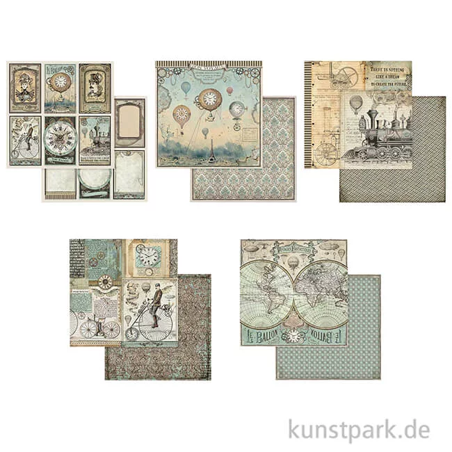 Artikelbild 2 des Artikels “Stamperia Scrapbooking Pad - Voyages Fantastiques, 20,3 x 20,3 cm “