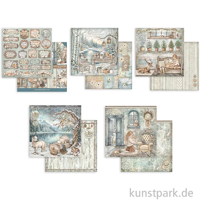 Artikelbild 2 des Artikels “Stamperia Scrapbooking Pad - White Christmas, 20,3 x 20,3 cm “