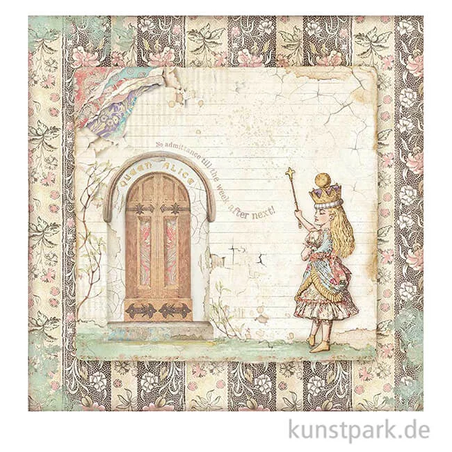 Artikelbild 2 des Artikels “Stamperia Scrappapier - Alice Door, 30,5x30,5 cm “