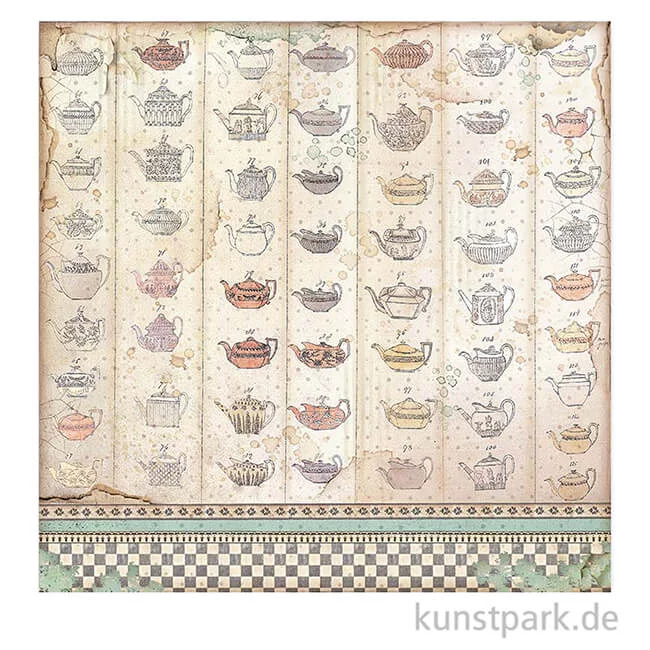 Artikelbild 2 des Artikels “Stamperia Scrappapier - Alice Tea Cup Texture, 30,5x30,5 cm “