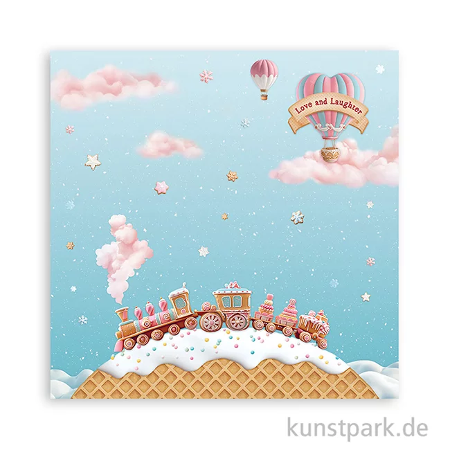 Artikelbild 2 des Artikels “Stamperia Scrappapier - Candy Christmas Train, 30,5 x 30,5 cm “