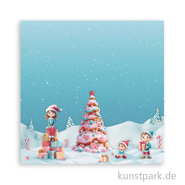 Artikelbild 2 des Artikels “Stamperia Scrappapier - Candy Christmas Tree, 30,5 x 30,5 cm “