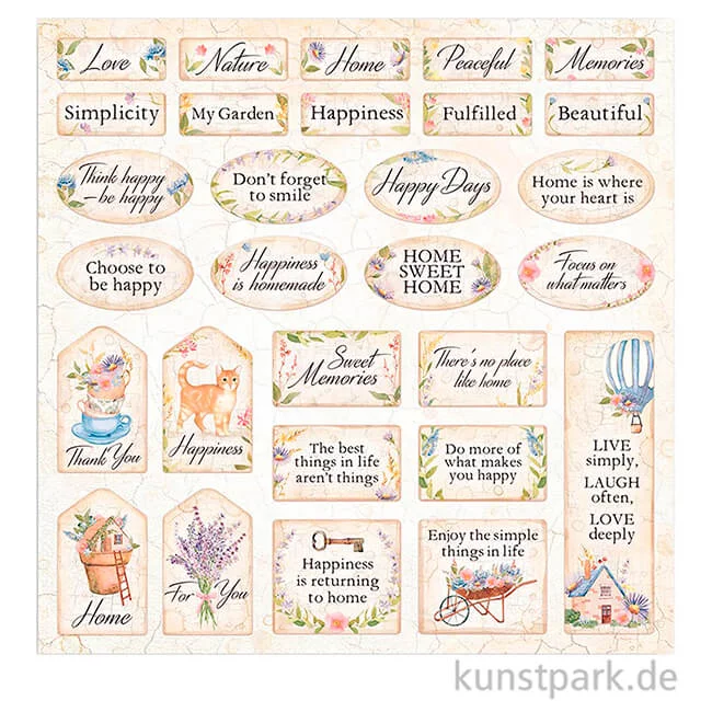 Artikelbild 2 des Artikels “Stamperia Scrappapier - Create Happiness Welcome Home Labels, 30,5 cm “
