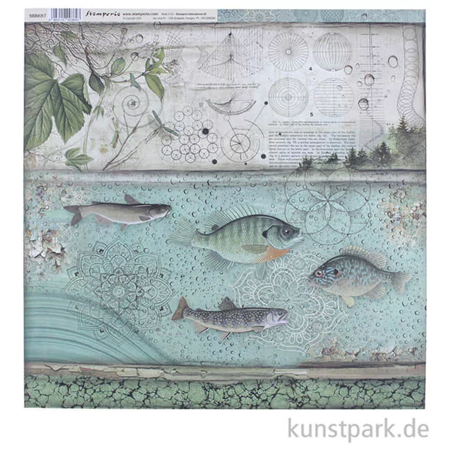 Artikelbild 2 des Artikels “Stamperia Scrappapier - Forest Fish, 30,5 x 30,5 cm “