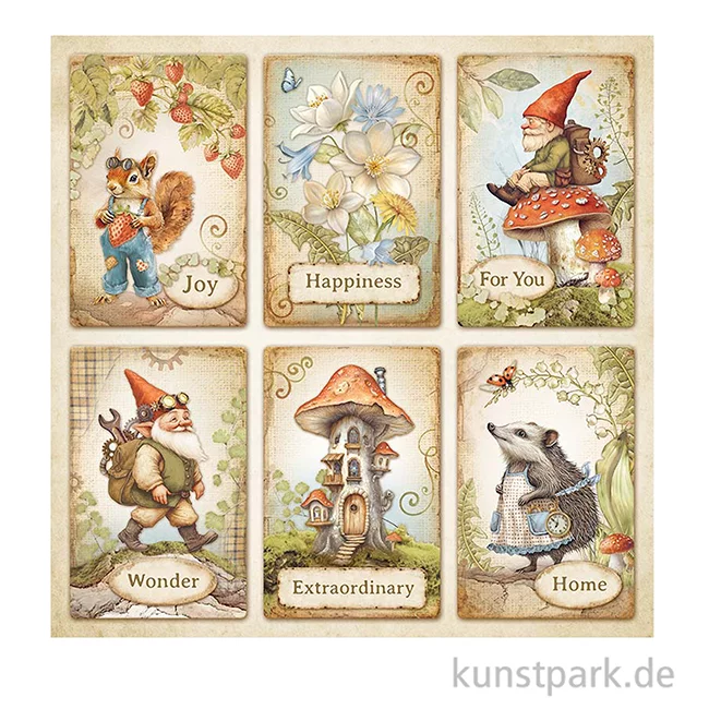 Artikelbild 2 des Artikels “Stamperia Scrappapier - Hidden Grove 6 Cards, 30,5 x 30,5 cm “