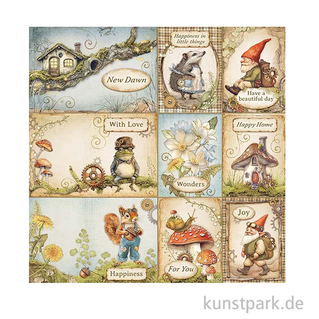 Artikelbild 2 des Artikels “Stamperia Scrappapier - Hidden Grove Cards, 30,5 x 30,5 cm “