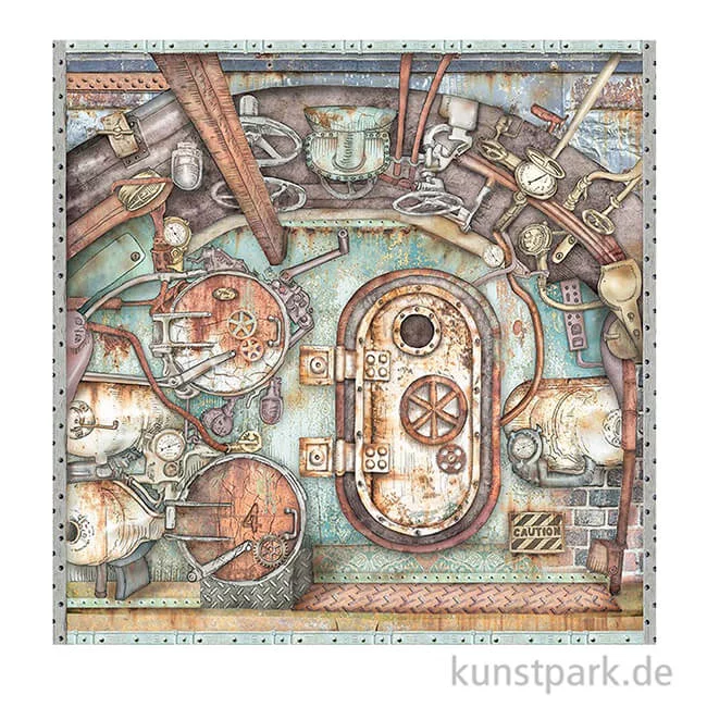 Artikelbild 2 des Artikels “Stamperia Scrappapier - Lady Vagabond Lifestyle Ship Gate, 30,5x30,5cm “