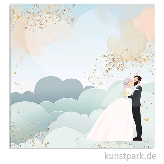 Artikelbild 2 des Artikels “Stamperia Scrappapier - Love Story Clouds, 30,5 x 30,5 cm “