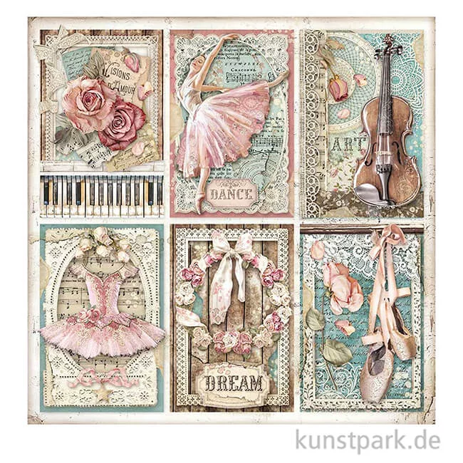 Artikelbild 2 des Artikels “Stamperia Scrappapier - Passion Cards, 30,5x30,5 cm “