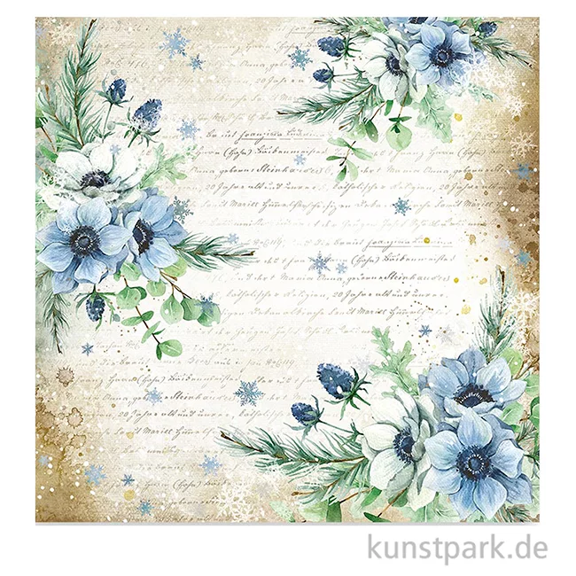 Artikelbild 2 des Artikels “Stamperia Scrappapier - Romantic Cozy Winter Flowers 30,5 x 30,5 cm “