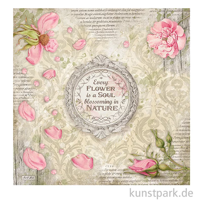 Artikelbild 2 des Artikels “Stamperia Scrappapier - Romantic Garden House Garlands 30,5 x 30,5 cm “