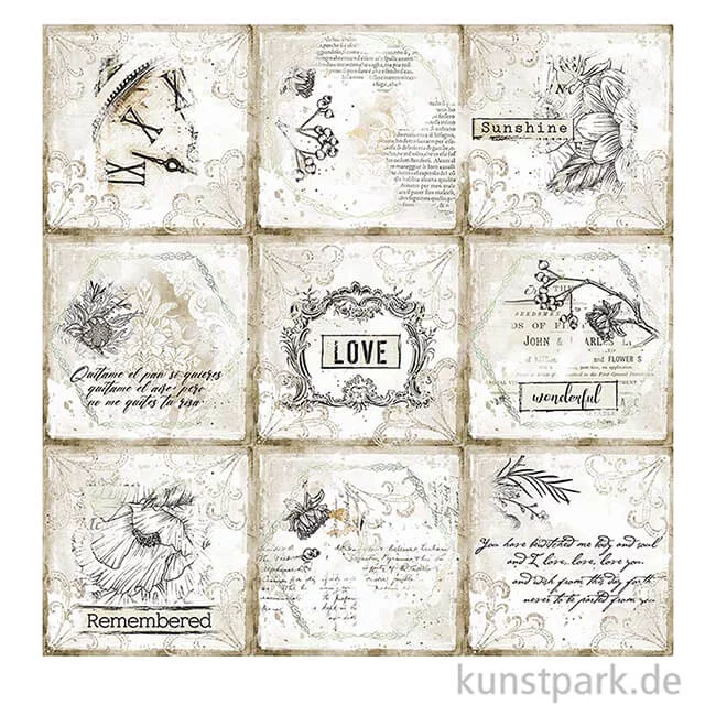 Artikelbild 2 des Artikels “Stamperia Scrappapier - Romantic Journal Cards, 30,5x30,5 cm “