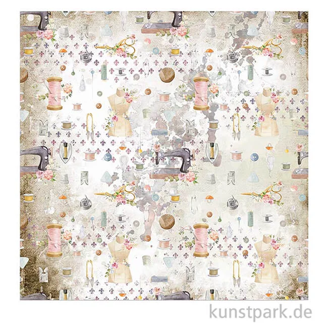 Artikelbild 2 des Artikels “Stamperia Scrappapier - Romantic Threads Texture, 30,5x30,5 cm “