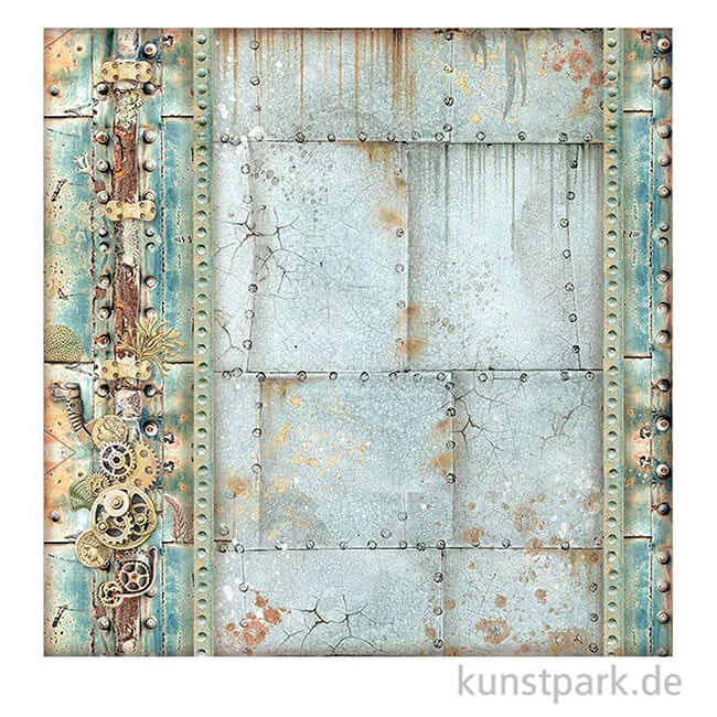 Artikelbild 2 des Artikels “Stamperia Scrappapier - Songs of the Sea Mechanism, 30,5 x 30,5 cm “