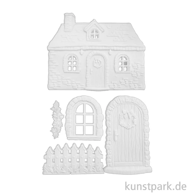 Artikelbild 2 des Artikels “Stamperia Silikon Gießform - Christmas Cottage, A5 “