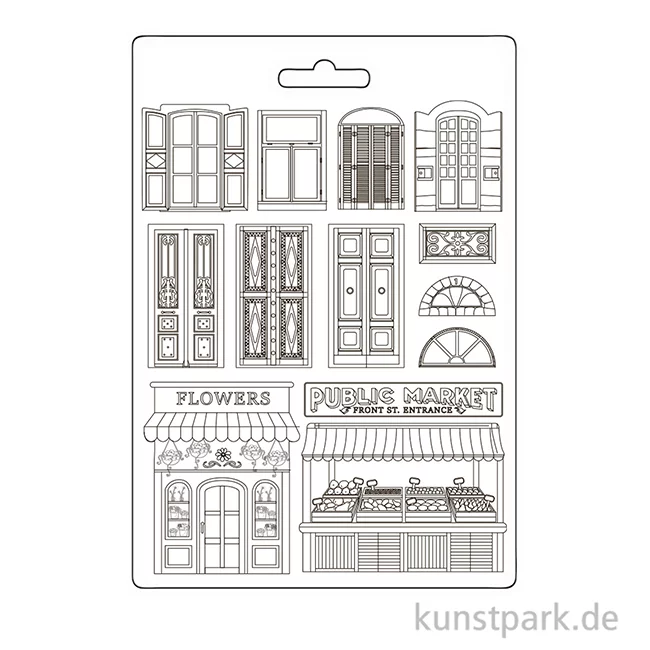 Artikelbild 2 des Artikels “Stamperia Soft Mould (Gießform) - Art of Travelling Doors Window, A4 “