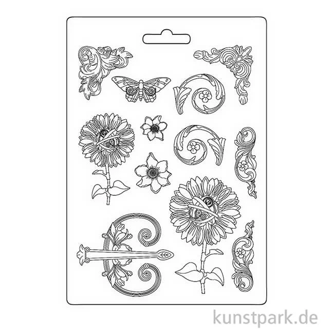 Artikelbild 2 des Artikels “Stamperia Soft Mould (Gießform) - Vagabond Fantasy World Sunflower, A4 “