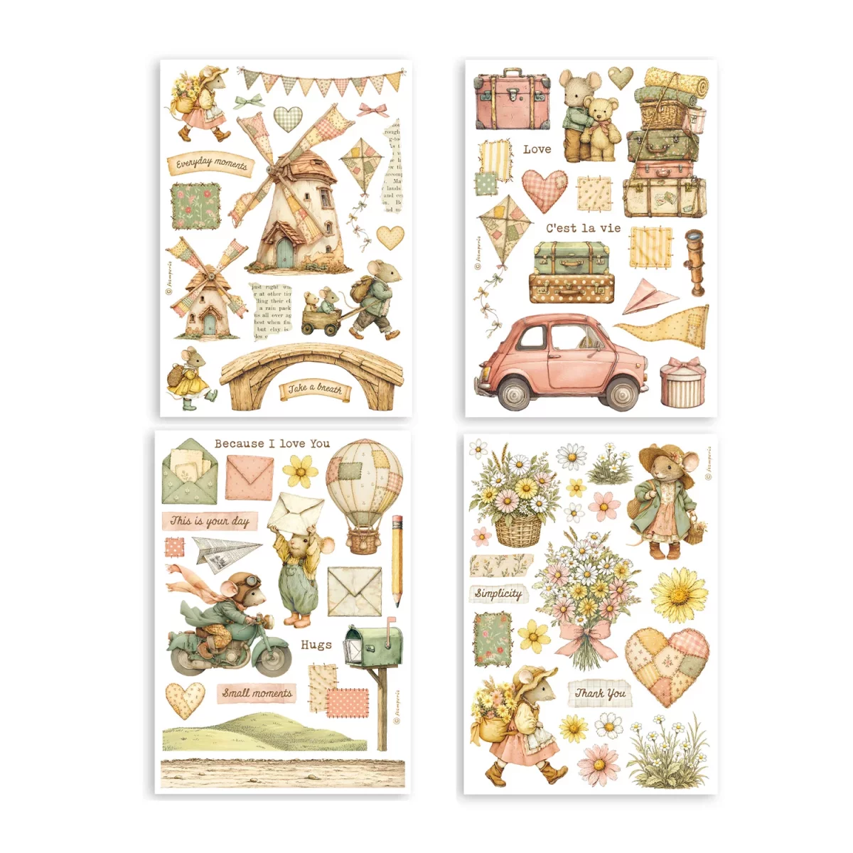 Artikelbild 2 des Artikels “Stamperia Washi Pad - Cozy Family, 8 Blatt, A5 “
