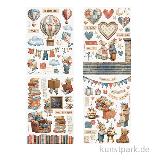 Artikelbild 2 des Artikels “Stamperia Washi Pad - Family, 8 Blatt, A5 “