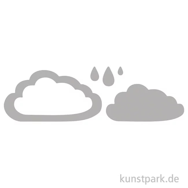 Artikelbild 2 des Artikels “Stanzschablonen Set - Clouds & Drops, 4 Stück “
