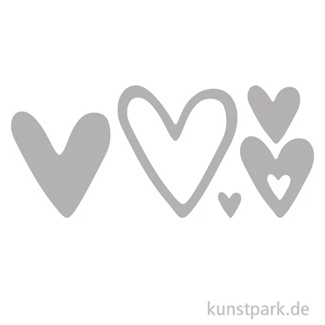 Artikelbild 2 des Artikels “Stanzschablonen Set - Hearts, 3 Stück “