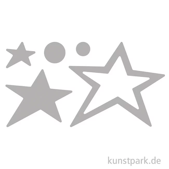 Artikelbild 2 des Artikels “Stanzschablonen Set - Stars & Circles, 4 Stück “