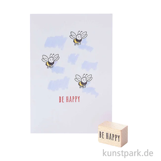 Artikelbild 2 des Artikels “Stempel - Be Happy, 2 x 3 cm “