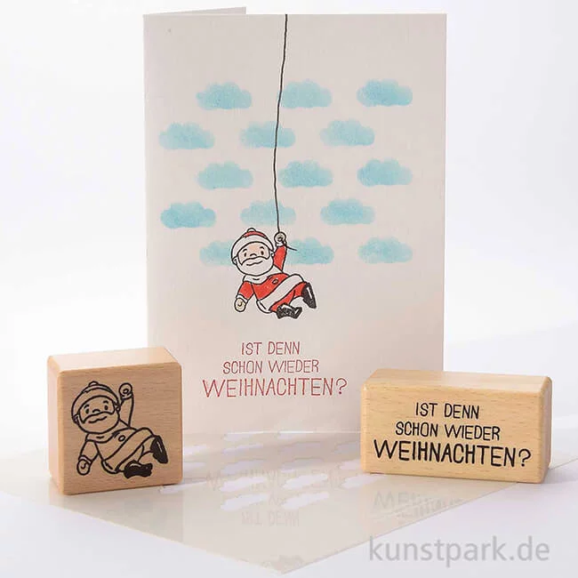 Artikelbild 2 des Artikels “Stempel - Santa Claus hangelt, 4 x 4 cm “