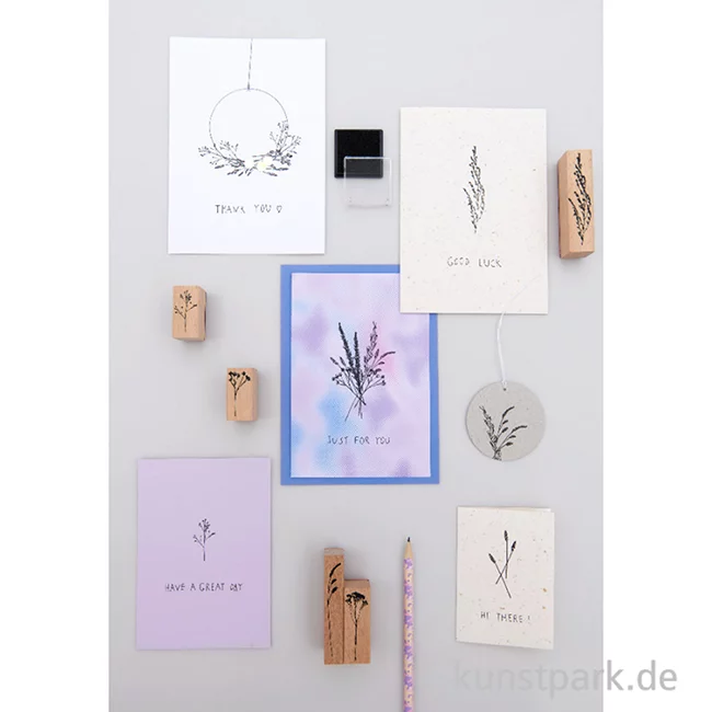 Artikelbild 2 des Artikels “Stempelset - Transformation Gräser mit 12 Stempeln und Stempelkissen “