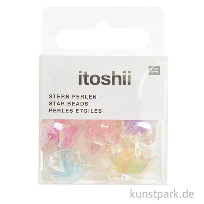 Artikelbild 2 des Artikels “Stern Perlen, Holographisch, 20 x 19 x 12 mm, 6 Stück “
