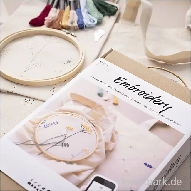 Artikelbild 2 des Artikels “Sticken Lernset mit Garn, Stickrahmen und Zubehör “