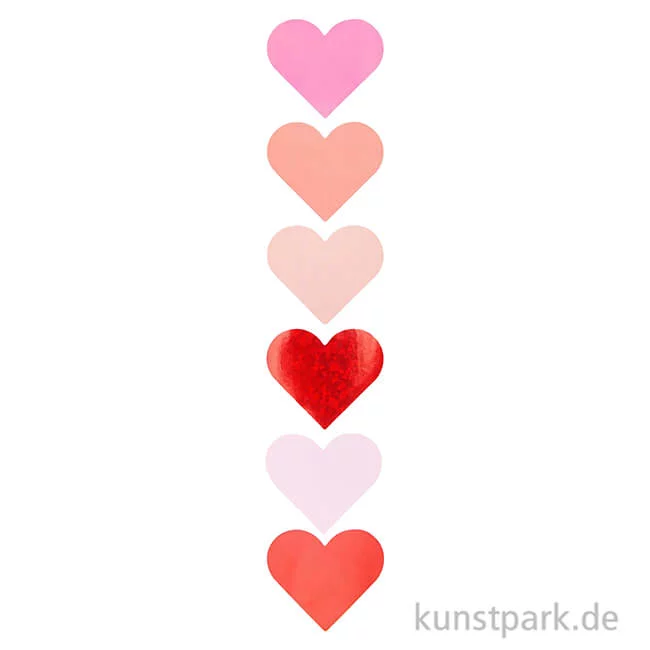 Artikelbild 2 des Artikels “Sticker - Herzen, Rot, Holographisch, 120 Aufkleber “