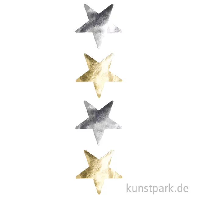 Artikelbild 2 des Artikels “Sticker - Sterne, Gold-Silber, Hot Foil, 120 Aufkleber “