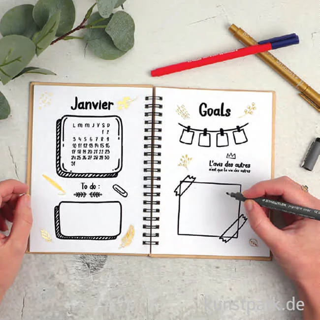 Artikelbild 2 des Artikels “Sticker Transparent mit Gold Folie, Blätter “