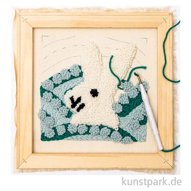 Artikelbild 2 des Artikels “Punch Needle Stickrahmen aus Holz, 30x30 cm “
