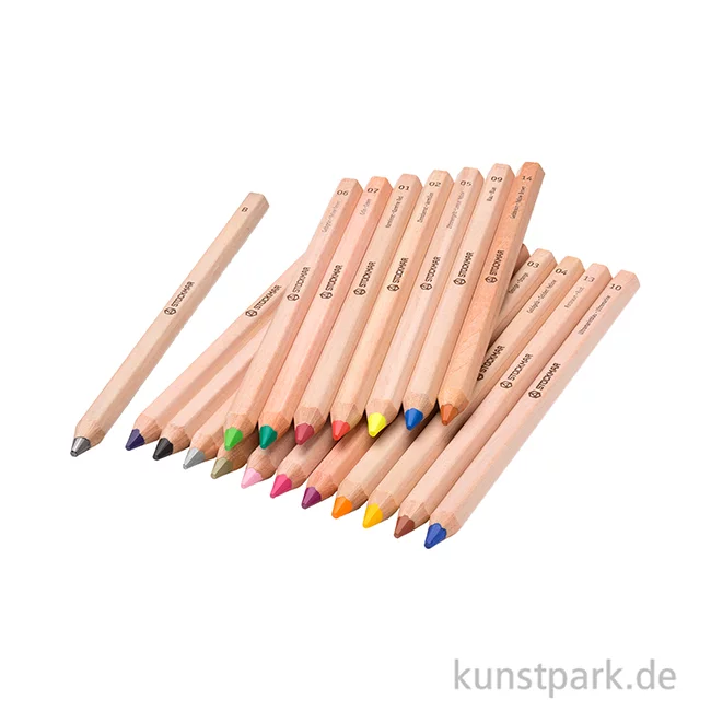 Artikelbild 2 des Artikels “STOCKMAR Buntstifte sechseckig, 18 Stifte im Metalletui “